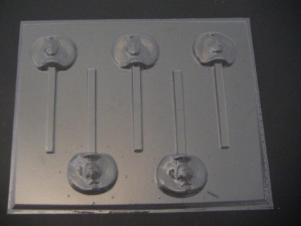 412sp Jazzy Princess Face Chocolate Candy Lollipop Mold